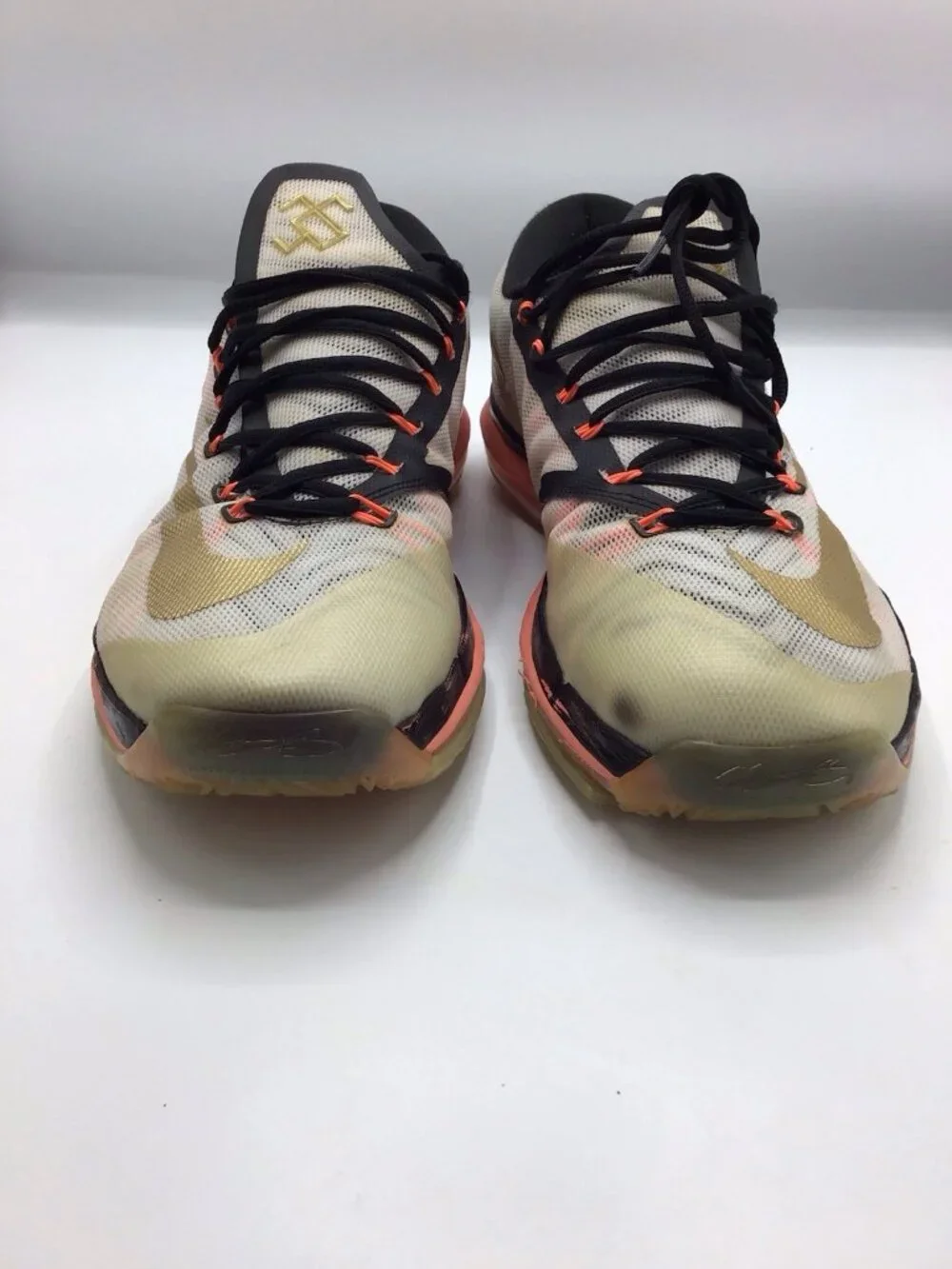 NIKE KD VI Elite Kevin Durant White/Metallic Gold 642838-100 Men Sz 11
